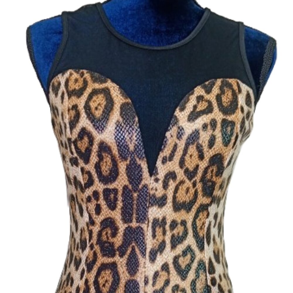 Leopard print small mini dress